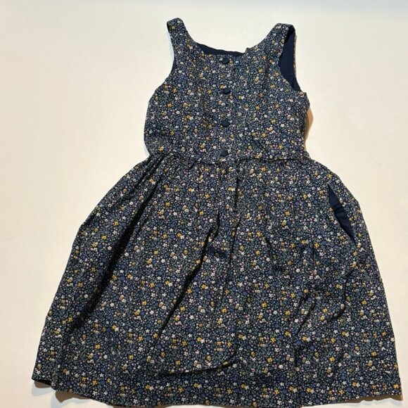 Polo Ralph Lauren Girls Blue Floral Cotton Dress 6X Sleeveless Pockets - Picture 7 of 11